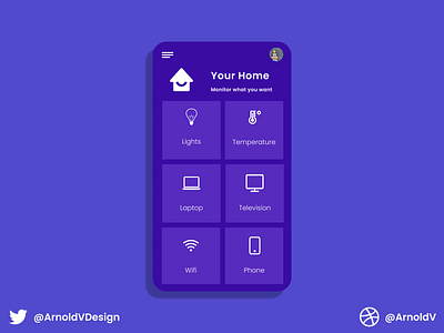 DailyUI Challenge: Day21 - Home Monitoring Dashboard app branding design graphic design illustration logo typography ui ux vector