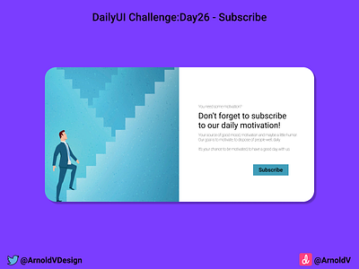 DailyUI Challenge:Day26 - Subscribe app branding design graphic design illustration logo typography ui ux vector