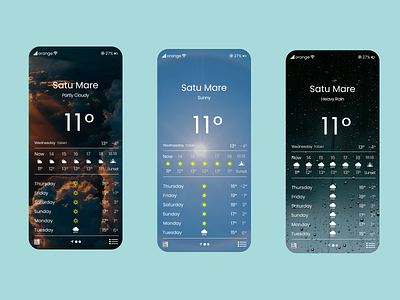 DailyUI Challenge:Day37 - Weather app branding design graphic design illustration logo romania typography ui ux vector weather