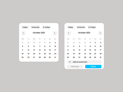 DailyUI Challenge:Day38 - Calendar