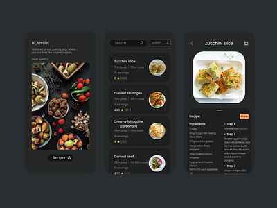 DailyUI Challenge:Day40 - Recipe app branding cooking design graphic design illustration logo recipe typography ui ux vector