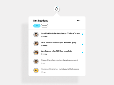 DailyUI Challenge:Day49 - Notifications