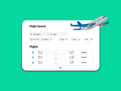 DailyUI Challenge:Day68 - Flight Search