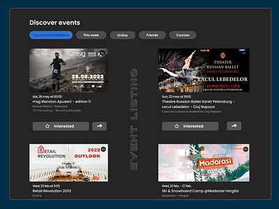 DailyUI Challenge:Day70 - Event listing