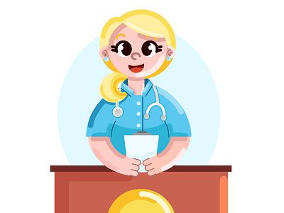 Health professional app art avatar character design concept art cookies cream design doctor health illustration nurse people portrait professional vector art