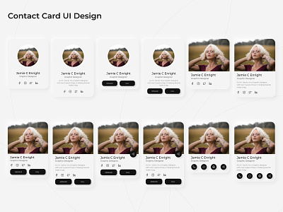 Contact Card UI Design card card component card ui contact card modern card ui