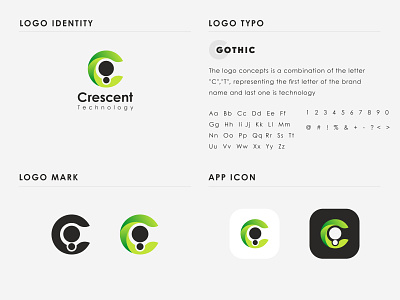 Crescent Technology Logo branding logo simple logo technology logo