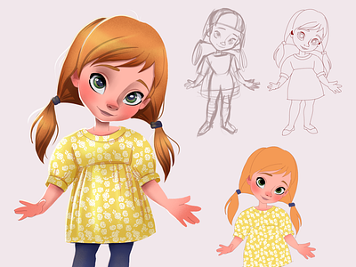 Personage cute illustration cutegirl digital art girl illustration kids illustration