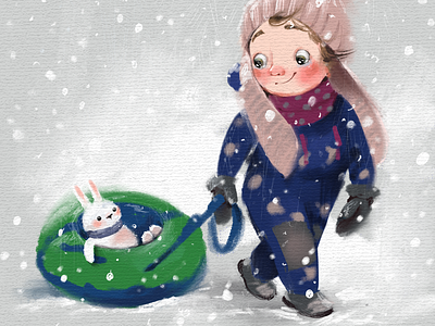 Winter tale cute illustration digital art illustration kids illustration mood newyear winter winter mood
