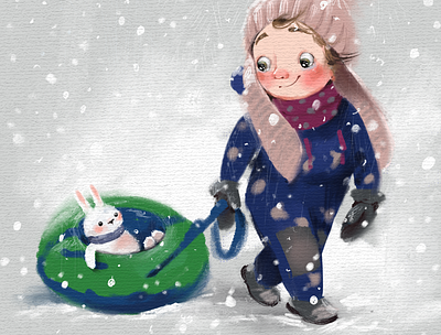Winter tale cute illustration digital art illustration kids illustration mood newyear winter winter mood