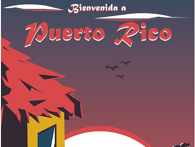 Bienvenida a Puerto Rico design graphic design illustration typography vector