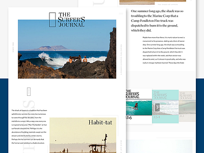 The Surfer's Journal branding design homepage landingpage magazine surf surfing typography ui ux webdesign