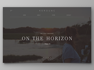 Kerouac branding design homepage kerouac landingpage layout typography ui webdesign