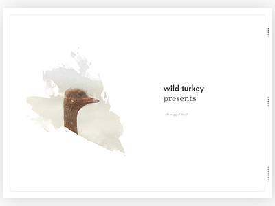 Wild Turkey branding design fall homepage landingpage layout typography ui webdesign white