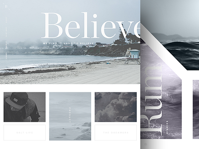 Believe branding design fall fashion homepage landingpage layout typography ui webdesign white winter