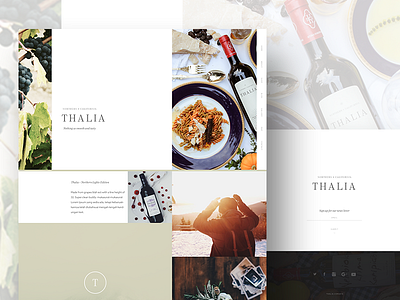 Thalia blog branding design homepage journal landingpage layout typography ui ux webdesign white