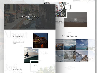 Steezy Peazy blog branding design homepage journal landingpage layout travel typography ui ux webdesign