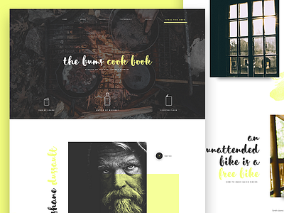 Cook Book branding design homepage landingpage layout re design typography ui ux webdesign website