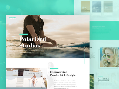 Polarized Studios branding design homepage landingpage layout re design typography ui ux webdesign website