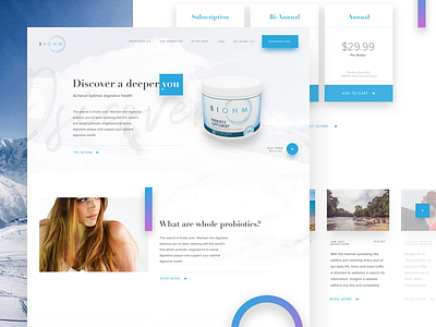 Biohm branding design homepage layout re design typography ui ux webdesign website