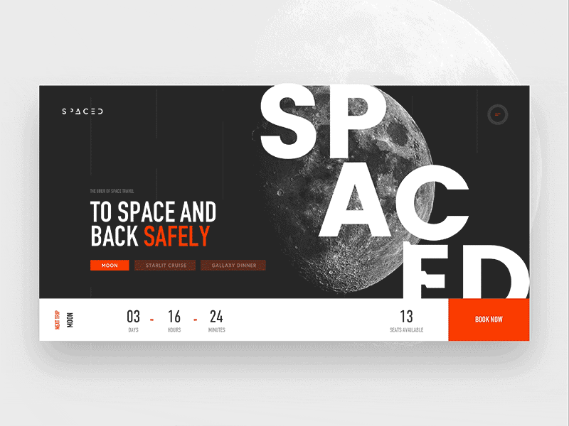 SPACED branding design homepage layout mobile re design spaced spacedchallenge typography ui webdesign website