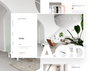AOD blog branding design homepage journal landingpage layout logo typography ui ux webdesign website white