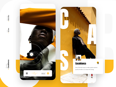Casablanca app blog branding design journal layout mobile typography ui ux