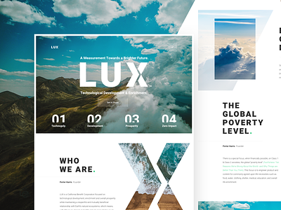 L U X branding design homepage landingpage layout re design typography ui ux webdesign website