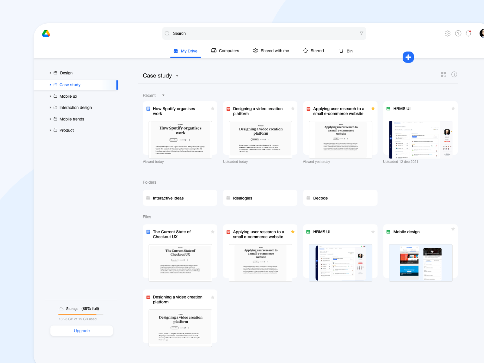 Google drive redesign by Designerwork on Dribbble