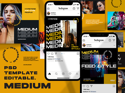 Medium Instagram Template branding creative fashion feed illustration instagram lookbook market marketing social media stories urban urbanstyle