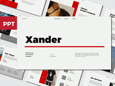 Xander Presentation Template agency business feminime layout lookbook marketing minimal minimalist presentation template soft targeting
