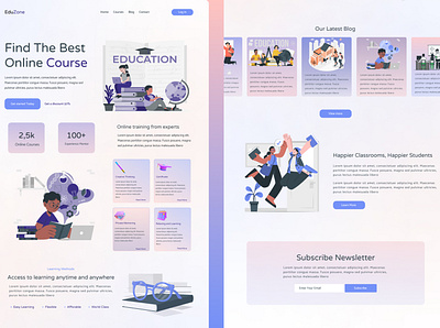 Eduzone UI design for Education graphic design ui ux web design