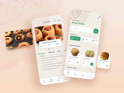 Food app app design mobile app ui