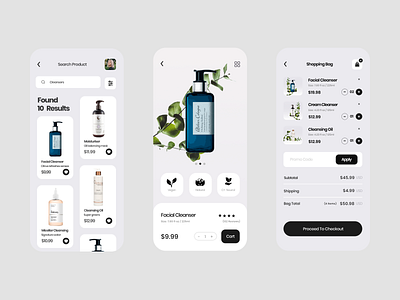 Beauty Products Mobile Shop Homepage beauty design mobile mobile app skincare ui