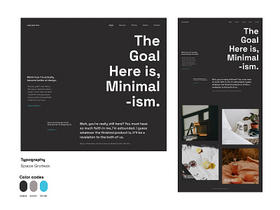 Minimalistic web design