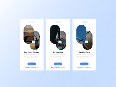 Onboarding For Airline design mobile mobile app onboarding ui