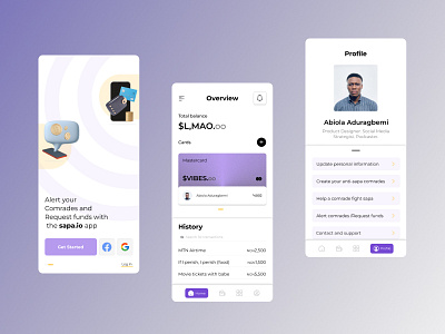 Social banking mobile app - sapa.io design mobile mobile app ui