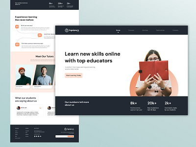 Online Learning Platform - Edutech edutech landing page online learning ui ui design web design