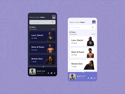 Interactive Music Player daily ui design interactive design music player ui