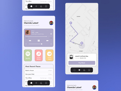 Airpods Location Finder Mobile App daily ui design locartion finder mobile mobile app ui