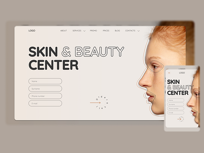 Beauty center Web/Mobile branding design figma illustration typography ui ux