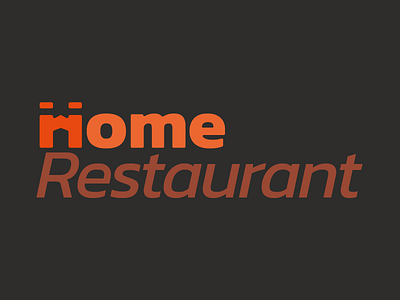 Home restaurant's logo (dark background) dark bg home restaurant logo typographic