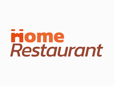 Home restaurant's logo (light background) home restaurant light background logo typographic