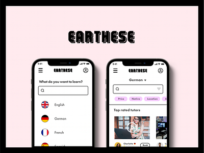 Earth + ese animation app branding design education figma graphic design illustration language learning app logo mobile ui motion graphics ui ux ux design