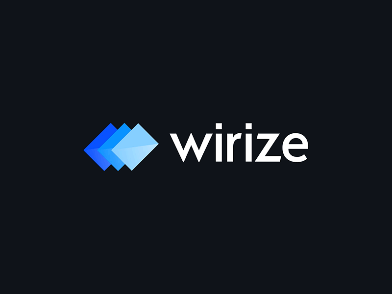 Wirize logo animation animation gif logo payment
