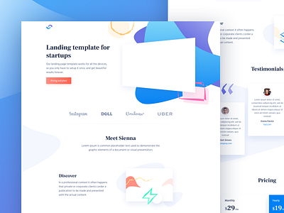 Sienna - HTML landing page for startups