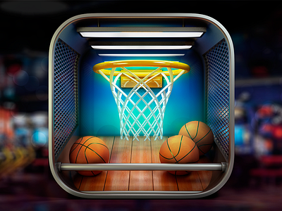 Basket gunner 3d icon ios7 ipad iphone