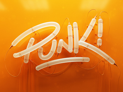 Punk! 3d cinema4d lettering octane render video
