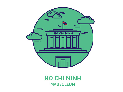 Ho Chi Minh Mausoleum brand design icons logo