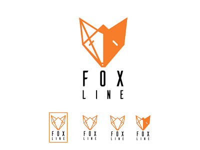 Fox Line art brand design fox line